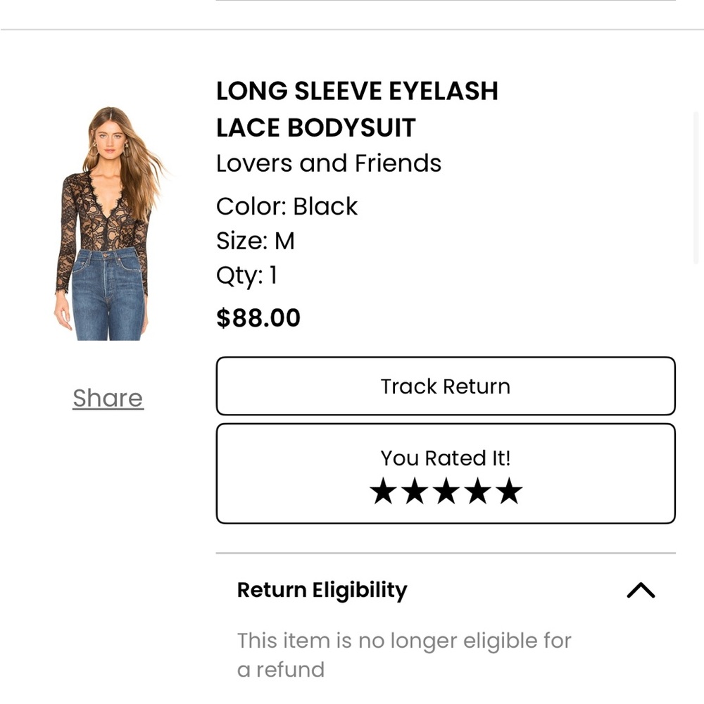 Lovers + Friends Black Sequin Fitted Long Sleeve Bodysuit